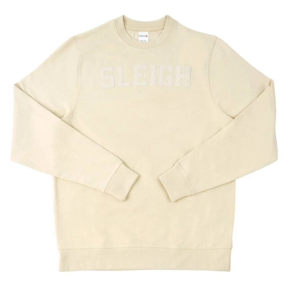 BNWT "Sleigh" Puff-Print Varsity Fleece Sweatshirt - Sizes S, M